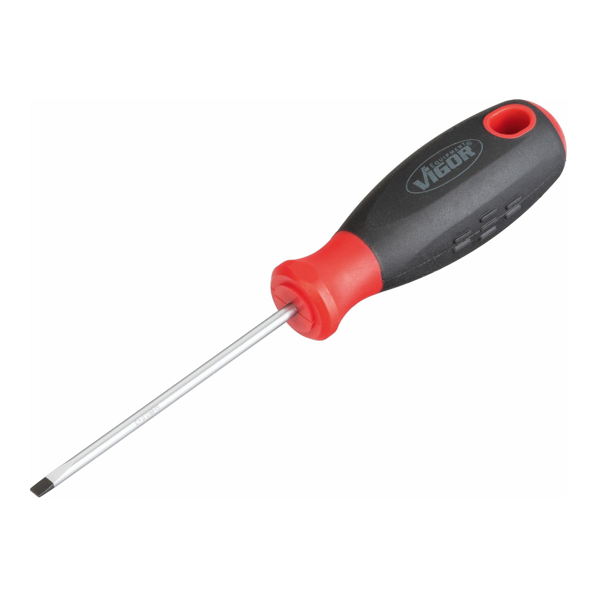VIGOR Schlitz-Schraubendreher V1698 Schlitz Profil 0,6x3 Gesamtlänge: 156 mm)