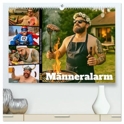 Männeralarm - Ein Jahr voller herrlicher Männlichkeit (hochwertiger Premium Wandkalender 2027 DIN A2 quer), Kunstdruck in Hochglanz