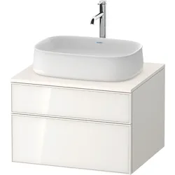 Duravit Zencha Konsolenwaschtischunterbau, 650x550x442mm, 1 Ausschnitt mittig, ZE4820064840000, Farbe: Front: Weiss (Glas)/Korpus: Weiss supermatt