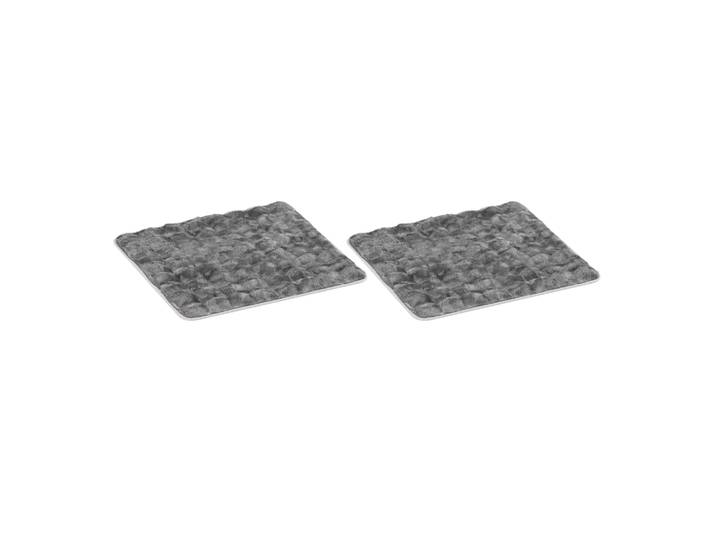 Armlehnenschoner Kunstfell 70 x 70 cm 2er Set anthrazit