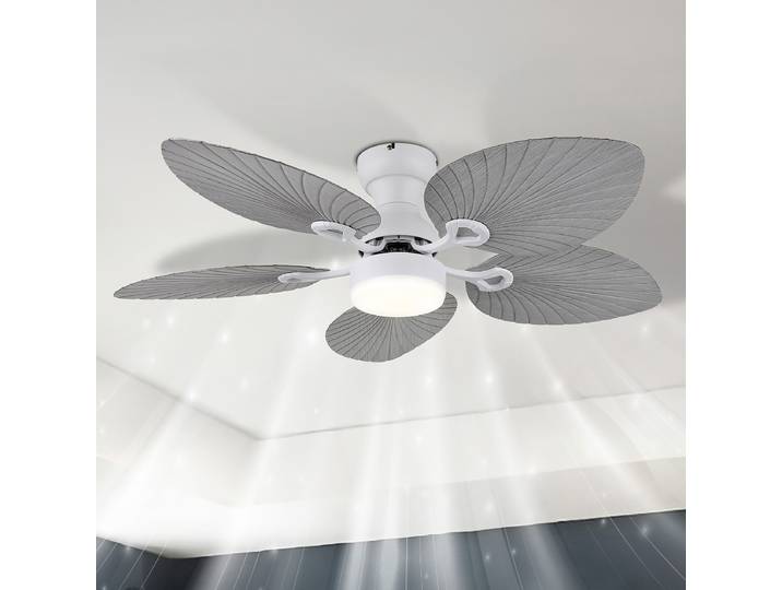 Ventilateur de plafond LED 107 x 29 x 107cm Blanc / Gris