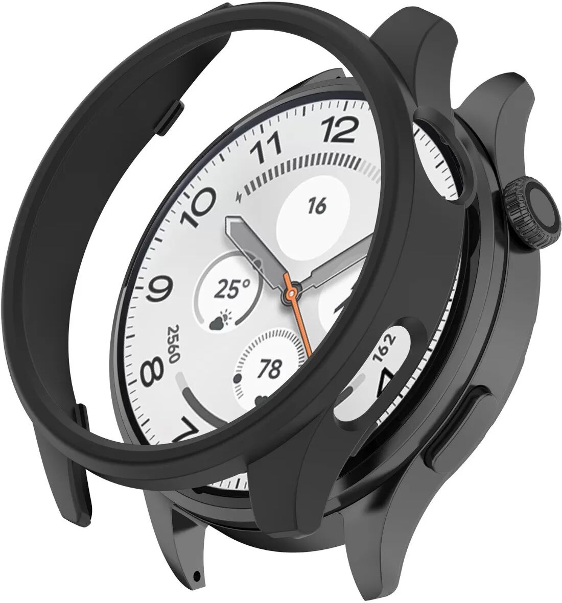 INF PC-Halbschale Hohl-Schutzgehäuse, kompatibel mit Xiaomi Watch S5 – Leicht, stabil, Alltagsschutz, mehrere Farben Schwarz