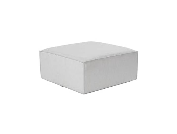 Atelier Del Sofa Stilvoller hellgrauer Pouf, 66 cm hoch, Sitzhöhe 43 cm Gestell aus 100% Hainbuche, Bezug aus 100% Leinen, Schaumstoffpolsterung (32 mm) Modernes und bequemes Sitzmöbel