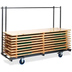 Feros Festzeltgarnitur Transportwagen Standard, für 10 komplette Festzeltgarnituren, Hammerschlag, 230x59-89x170cm (BxTxH), T90800
