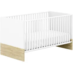 PAIDI Babybett Yolanda 70 x 140 cm, weiss | natur