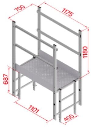 Hymer Ausstieg breit mit Übergang R13 Länge 1175mm (0055577)