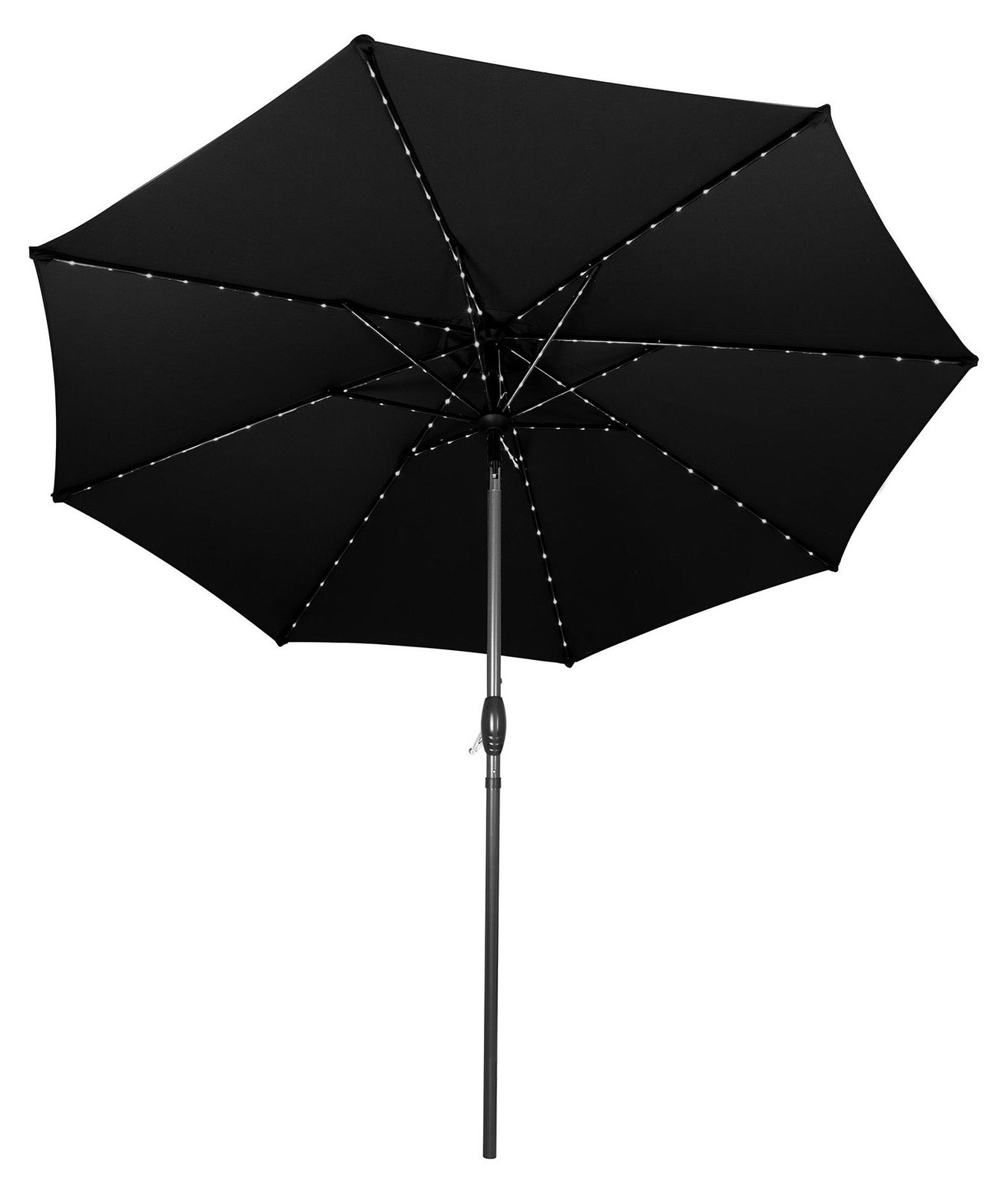 Monster Shop LED-kantelparasol, 2,7 meter - Zwart