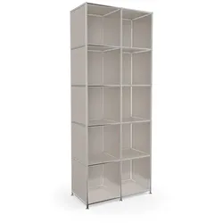 Aktenregal System 4 Metall Grau Taupe