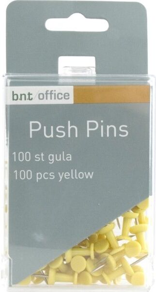 Office Push Pins   Gul   100 Stk.