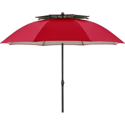 doppler Strandschirm WINDPROFI 200 Manual, Aluminium Anthrazit / 100 % Polyester 80 g/m2 Rot