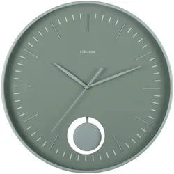 Karlsson, Wanduhr, Wanduhr Grato Pendulum 40.6 cm, Dschungel grün/graue Jade (40.60 cm)