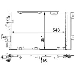 Kondensator Klimaanlage MAHLE AC 375 000S für Opel Zafira B Astra H