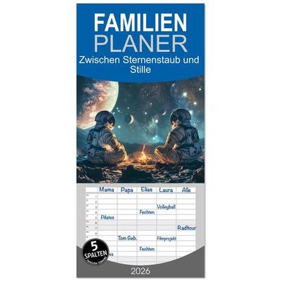Familienplaner 2026 - Zwischen Sternenstaub und Stille mit 5 Spalten (Wandkalender, 21 x 45 cm) CALVENDO