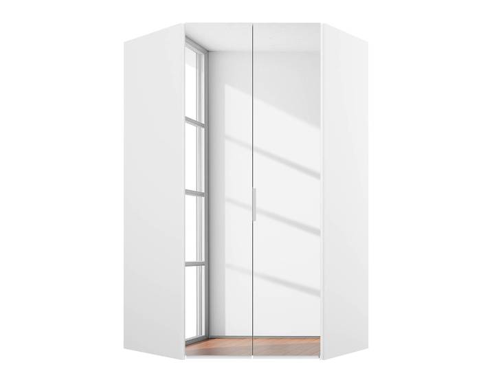 Eckschrank reflect 127 x 222cm Weiß/Alpinweiß
