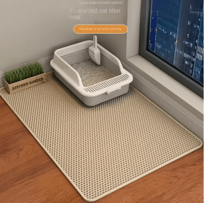 Inspire Picks LitterLock Double Layer Waterproof Cat Litter Mat Non Slip Sand Trapping Pad yellow 45x60cm