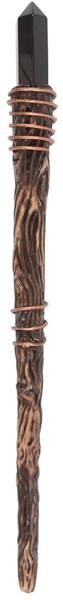 Something Different Magische Toverstaf met Zwarte Obsidiaan - Altaar Rituele Staf voor Bescherming en Aarding - Wicca Edelsteen Staf