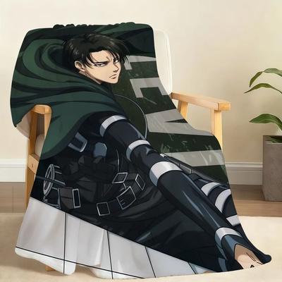 Uplift Picks Levi Ackerman Anime Throw Blanket Soft Chibi Plush Blanket 01 150x200cm