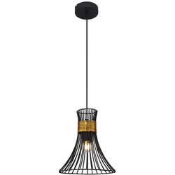 Globo 54814H Purra Hängeleuchte Metall Schwarz, 1X E27