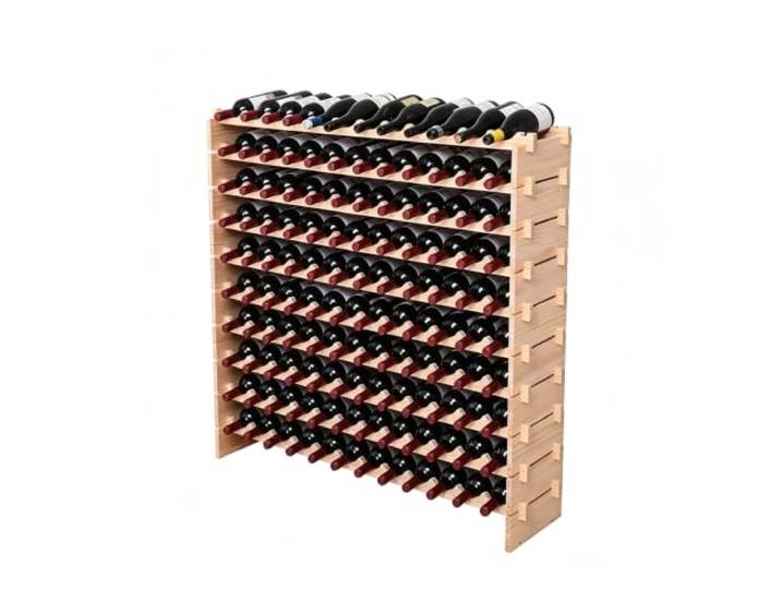 Euker Weinregal Aus Holz, Flaschenregal Für Weinflaschen, Vielseitig Einsetzbar Für Küche, Hausbar, Restaurant Und Gastronomie, Praktische Weinaufbewahrung Für Zuhause Und Gewerbe