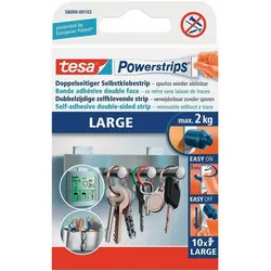 Tesa Selbstklebestrip Powerstrips 58000 SB-Pack à 10 Strips - 58000-00102-10