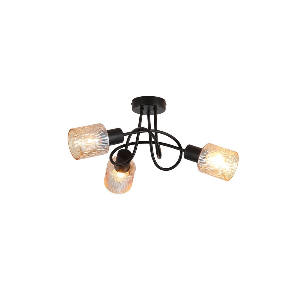 Searchlight Plafondlamp Knot zwart 5-lichts