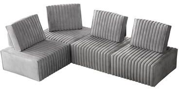 Craft Porch CraftPorch 4-Pieces Contemporary Clean-Line Linen Upholstered