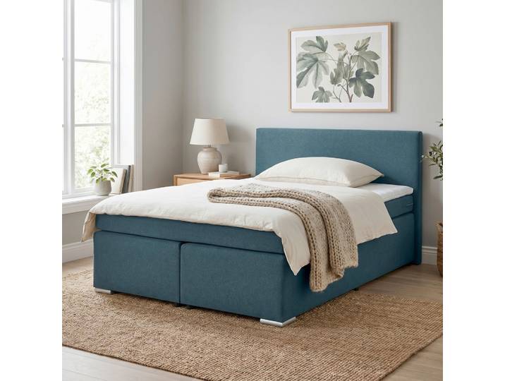 Boxspringbett Mira 2 Dunkelblau ca. 160x200cm