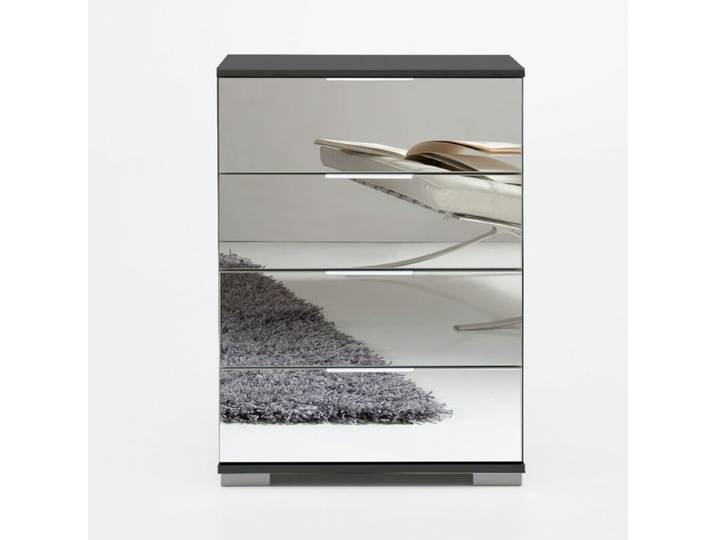 Wimex Easy Plus Nachtkommode - Dekor graphit, Spiegelglas Modern