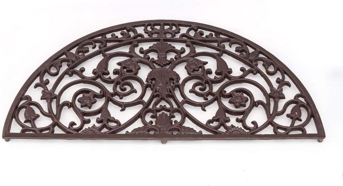 Decoratieve voetmat Entree Sieren in antiek bruin gietijzeren design, 53 x 27 cm