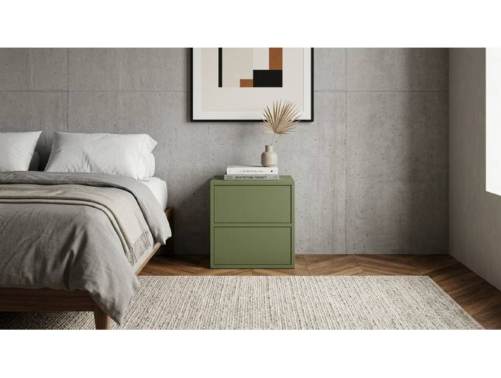 Table de nuit colorée sur mesure MDF Peint Vert réséda