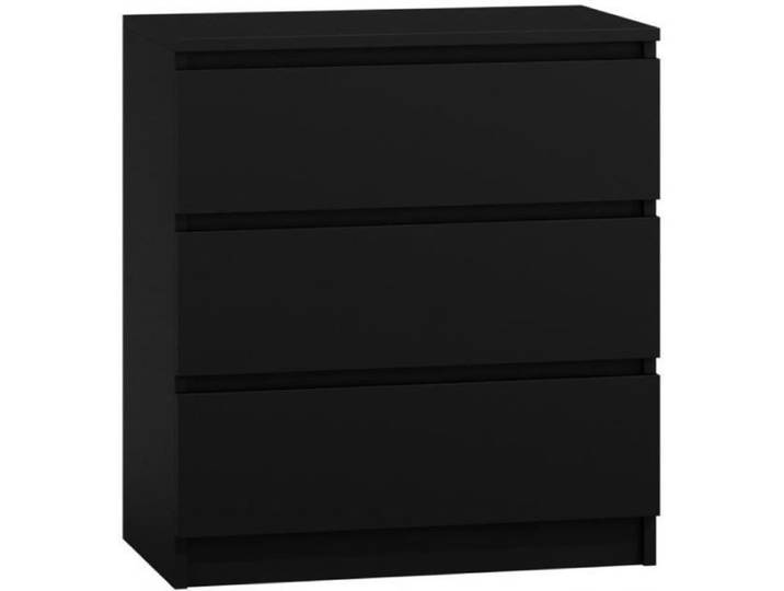 Commode - Noir - 3 tiroirs - Chambre - Classique - Intemporel
