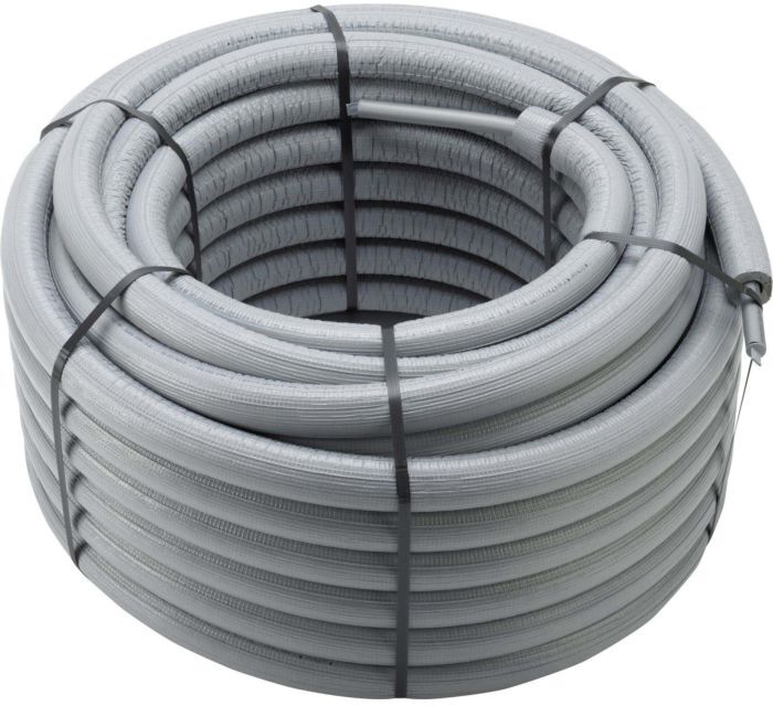 Viega Raxofix Mehrschichtverbund-Rohr 743291 25 x 2,7 mm, 25 m, Dämmung 13 mm, Kunststoff grau