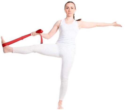 Sangle de yoga personnalisable en RPET Virabha rouge