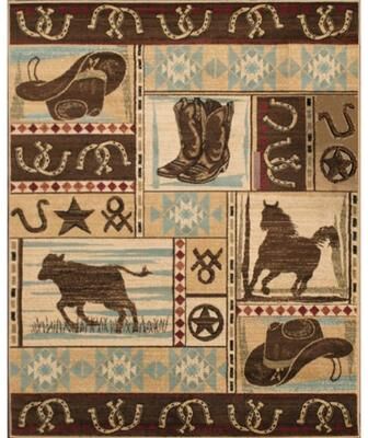 Mayberry Rug Hearthside Desperado Western Rodeo Area Rug
