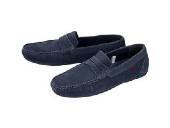 ESMARA MEN Mocassins en cuir pour homme (bleu foncé, 46)