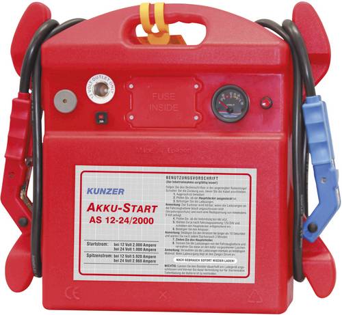 Kunzer Schnellstartsystem AS 12-24/2000 Starthilfestrom (12 V)=2000A Starthilfestrom (24 V)=1000A