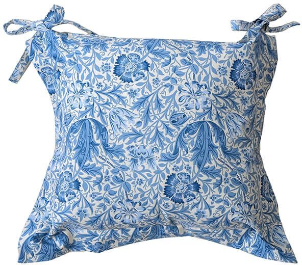 William Morris Blue Compton Oxford Seat Pad