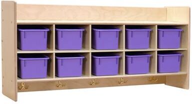 Contender Wall Hanging Storage with 10 Purple Trays - 46.75