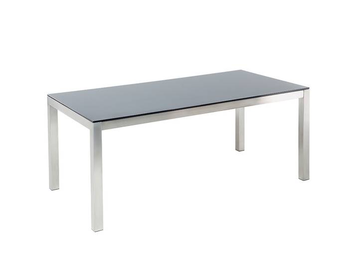 GARTENTISCH Glas schwarz 180/90 cm Grosseto