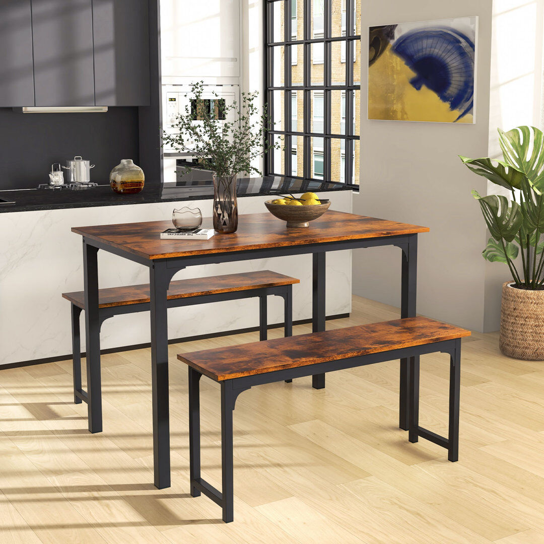 Borough Wharf Mariselys 4 -Person Dining Set Brown 4