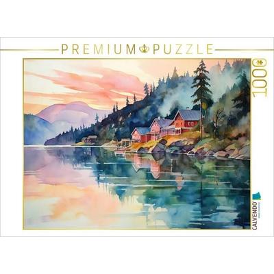 CALVENDO Puzzle Sonnenuntergang im April | 1000 Teile Lege-Größe 64x48cm Foto-Puzzle für glückliche Stunden