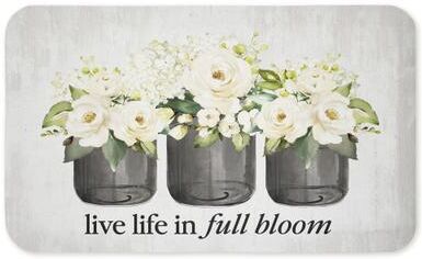 "Stupell Flower Bloom Themed Printed Anti-Fatigue Floor Mat, 30""x18"""