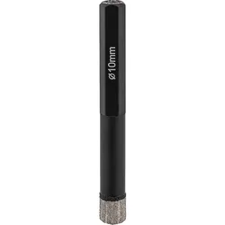 Fliesenbohrkrone Soldia Ø 10 mm, Aufnahme 6-Kant, trocken integrierter Kühlung