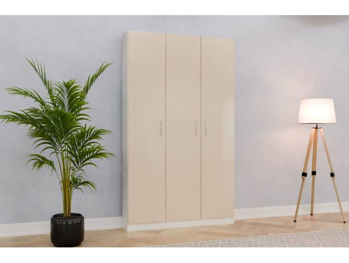 Schrank nach Maß - RAL 1015 Hellelfenbein - 205x122x22cm - Individuell konfigurieren