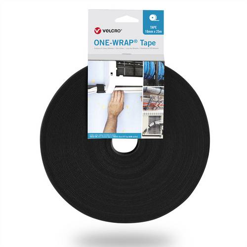 VELCRO One Wrap Band 13mm breit, flammhemmend, schwarz, 25m