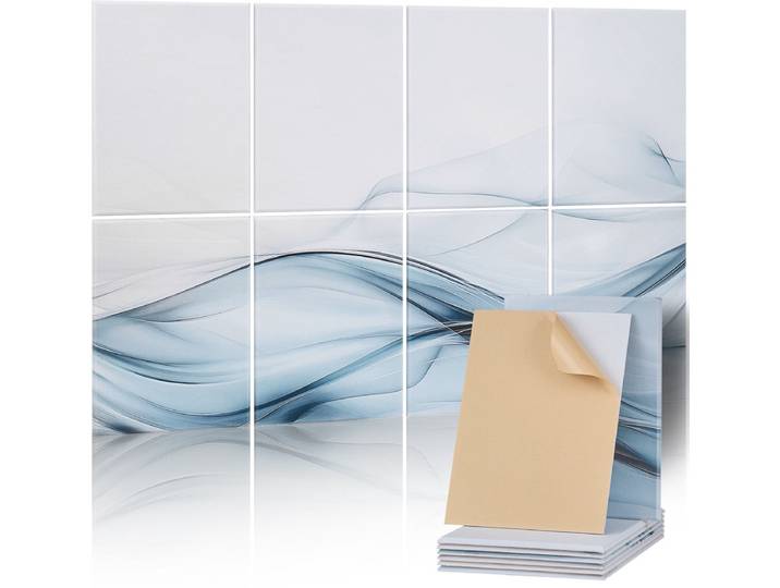 VEVOR 8x Akoestische Panelen Akoestische Wandpanelen 120x80CM Zelfklevend Zijdemotief
