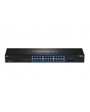 TRENDnet TEG 30262 Switch 24 x 10/100/1000 + 2 x 10 Gigabit SFP+ an Rack montierbar TAA-konform (TEG-30262)
