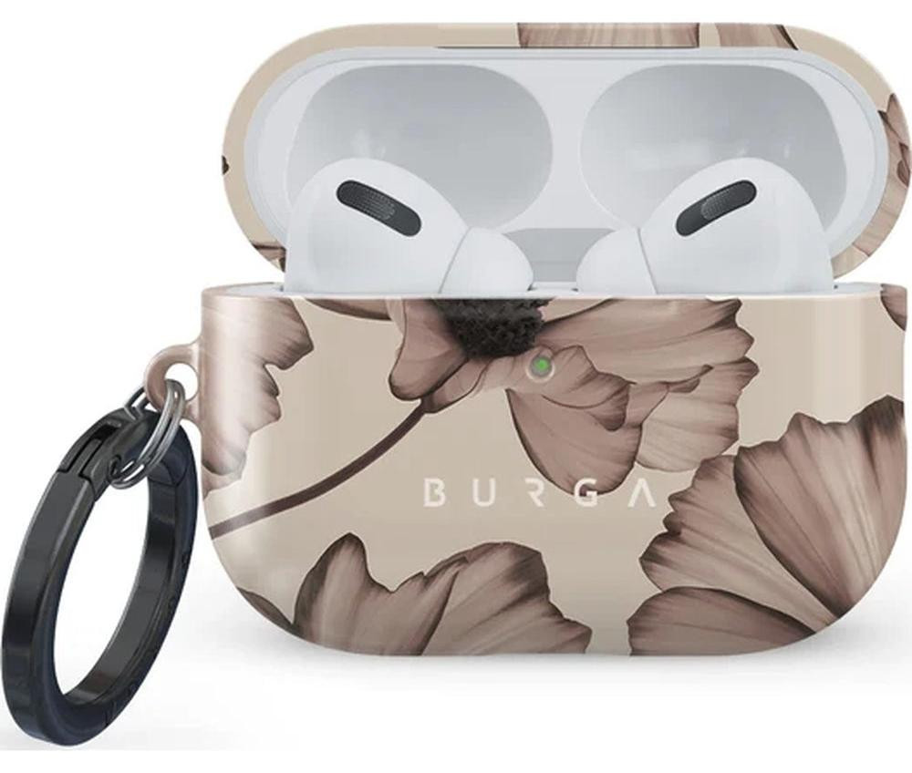 Burga Barely Yours beschermhoes voor AirPods Pro 3, beige met bloemenprint