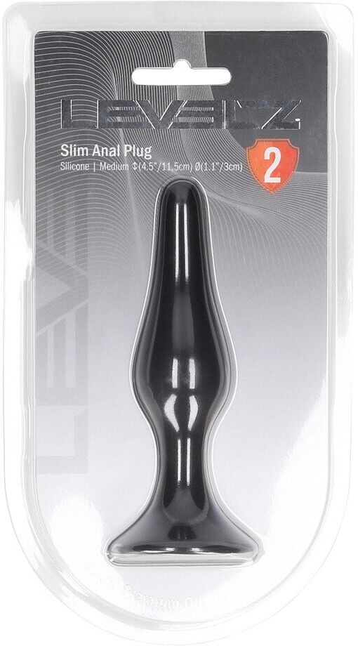 Levelz Plug anal en silicone slim - M - Noir