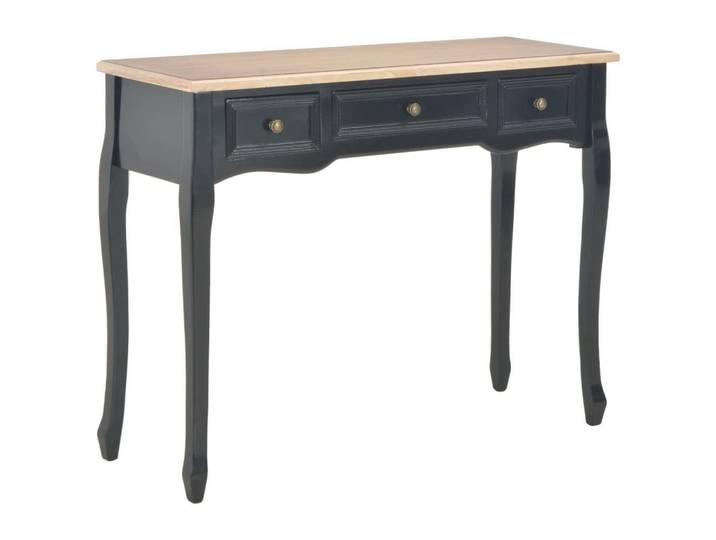furnicato Schminktisch Frisiertisch Konsolentisch mit 3 Schubladen Schwarz (1-St)